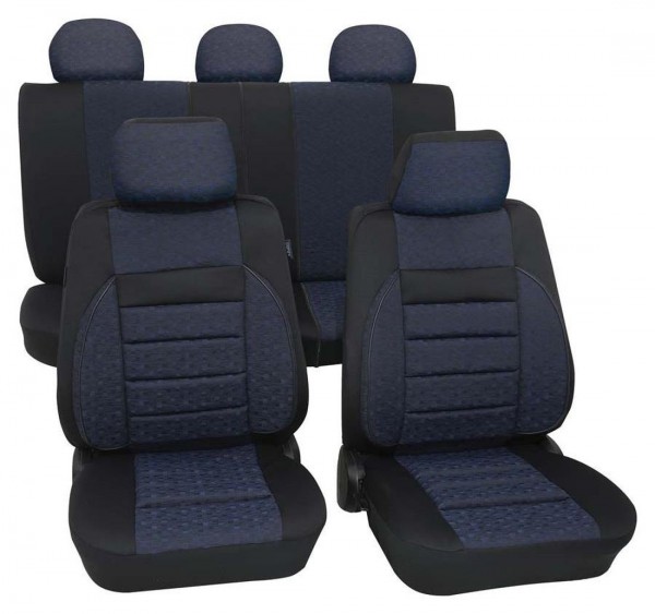 Mitsubishi Sitzbezüge komplett, coprisedili, set completo, nero, blu