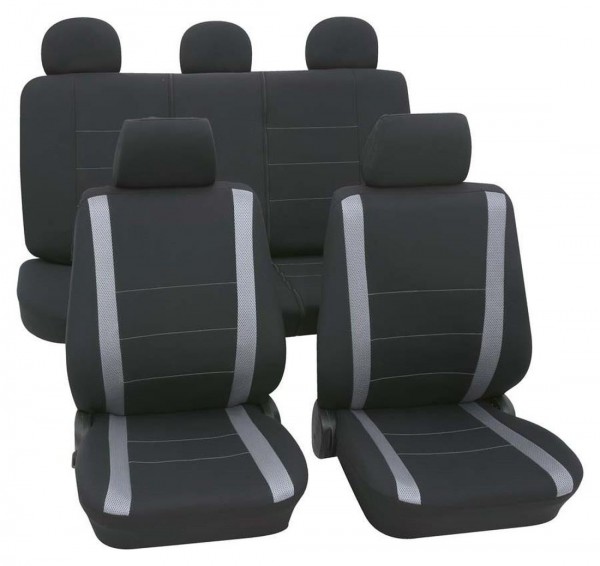 Dacia Sitzbezüge komplett, coprisedili, set completo, nero, grigio