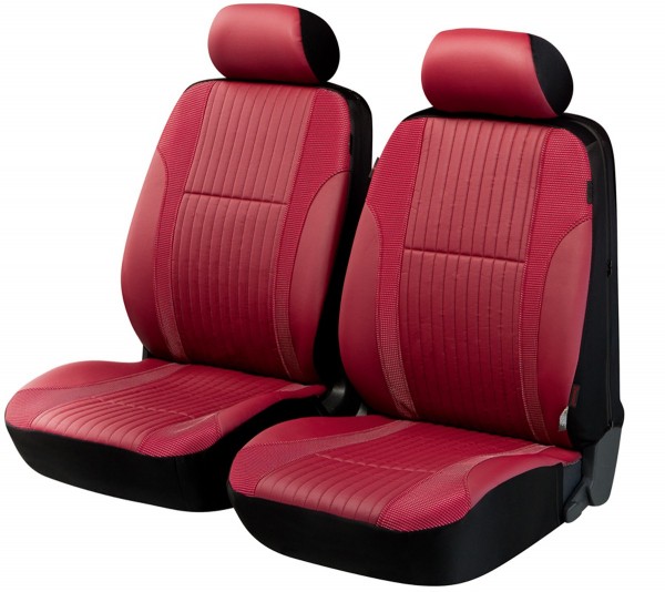 Toyota Verso, coprisedili, sedili anteriori, rosso, finta pelle
