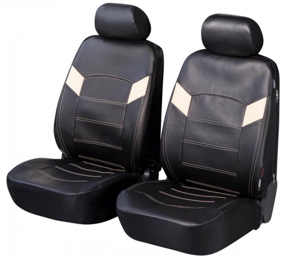 Daihatsu Charade, coprisedili, sedile anteriore, nero, finta pelle