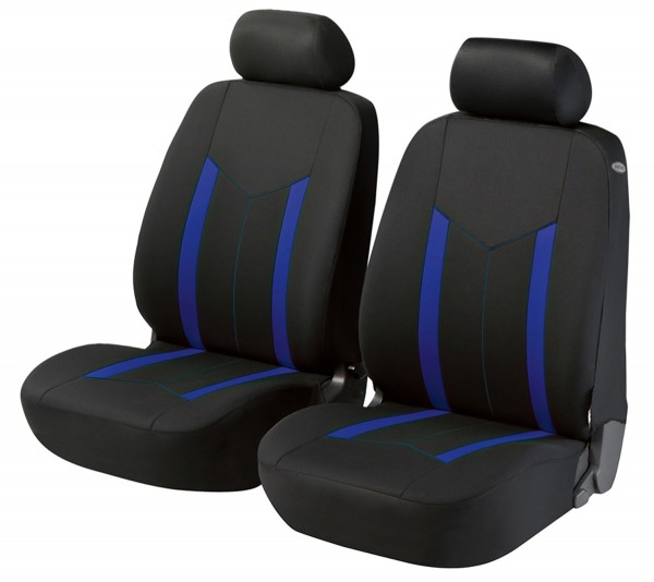 Ford Fiesta, coprisedili, sedili anteriori, nero, blu,
