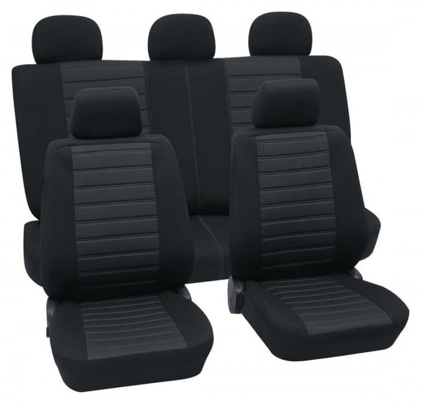 Dacia Sitzbezüge komplett, coprisedili, set completo, nero