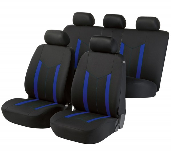 Seat Ibiza, coprisedili, set completo, nero, blu,