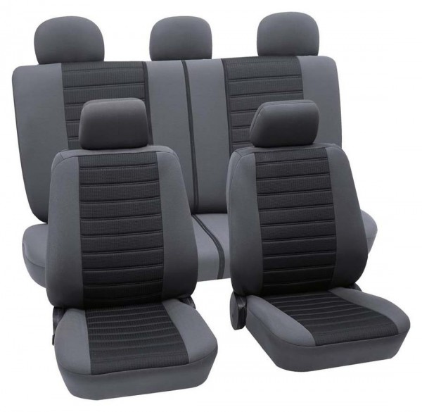 Mitsubishi Sitzbezüge komplett, coprisedili, set completo, nero, grigio